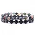 2PCS 6mm&8mm natural stone bracelet