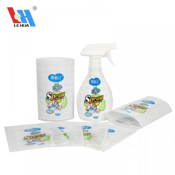 PVC/PET -Schrumpfhülle -Etiketten für Reinigungsflaschenverpackungen