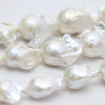 18-20mm Super Large Nucleated Baroque Fresh Water Pearl Strand (E190037)