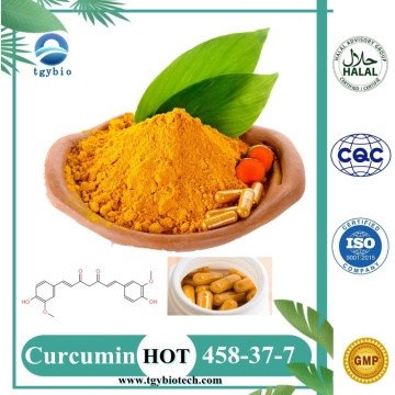 Polvo de extracto de tumérico natural 95% Curcumina cápsulas de curcumina