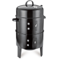 Black charcoal smoke Kitchen Cooking BBQ grill  outdoor BBQ Charcoal barbecue smoker with heat indicator