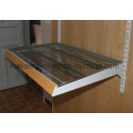 Movable Supermarket Metal Wire Shelving Zinc Coated