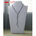 Fashion Cheap Leather Freshwater Pearl Necklace Jewelry for Christmas Gift