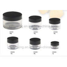 3G 5g 10g Mini Cosmetic Glass Cream Jar with Black Plastic Screw Cap