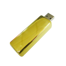 Флэш-накопитель USB с металлическими золотыми слитками и логотипом