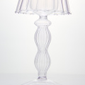 Lampe de table en verre transparent