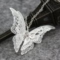 Silber Schöne Schmetterling Anhänger Halskette Schmuck für Frauen Mädchen Kinder Anhänger Kette Halskette 20 + 2 Zoll Frauen Schmuck