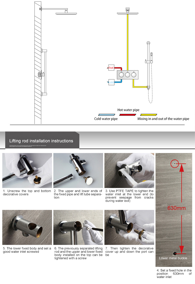 thermostatic shower faucet