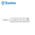 American 3-outlet power strip with USB socket