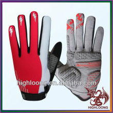 Female Spandex Polyester Anti-Skid Road Cycling Gloves with Silicon Print