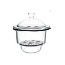 Clear Glass Desiccator with Porcelain Plate 120mm