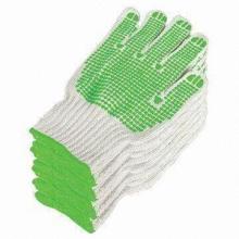 Sicherheits-Strick-Baumwoll-Handschuhe mit PVC-Punkten