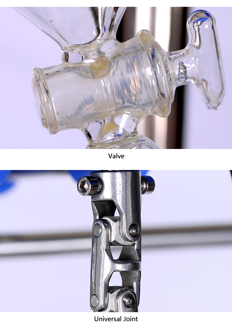 Chemical vacuum double-layer glass reactor series