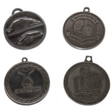 Médailles d'événement en alliage de zinc multi-conception personnalisées - Lanyard disponible / étain antique plaqué