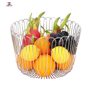 Stainless steel hollow out basket fruit basket