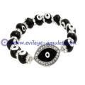 Black Evil Eye Stretch Bracelet