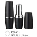 Tubos de lápiz labial negro de plástico redondo tubo de protector labial