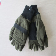 Men's Fleece Cut Finger Gloves with the Cap
