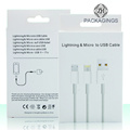 White paper USB data cable packaging box
