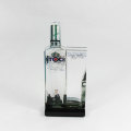 Estante de vino de plástico transparente personalizado fresco con diseño