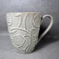 Embossed Porcelain Ceramic Coffee Mug Tea Cup