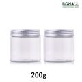 200g Best Selling Clear Pet Jar Embalagem de embalagem cosmética