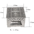 Poêle de combustion en bois de titane multifonction de camping en plein air