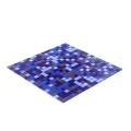 Blue Mosaic Glass Tile Kitchen Backsplash Art