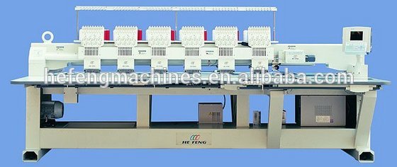 6 head flat embroidery machine