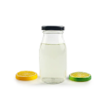 garrafa de suco de leite de vidro com tampa de metal 200 ml