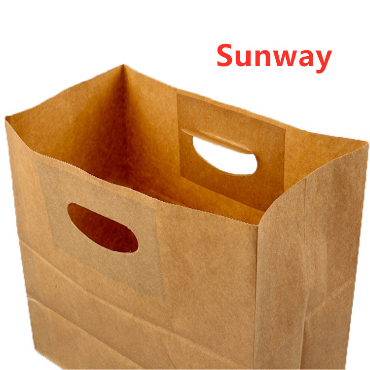 Kraft paper bags with punch holes