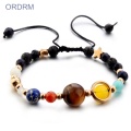 Trendy colorful beaded solar system bracelet