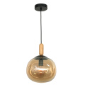 E27 lamp holder glass morden pendant lamp