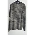 Men Winter Patterned Knitted Cardigan with Button and Pocket