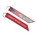 Custom Brilliant Twill Embroidered Keyring Tag