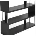 Black Ladder Metal Bookcase wooden shelf