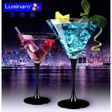 Luminarc 170ml Champagner-Trinkglas mit schwarzem Stiel (C8716)