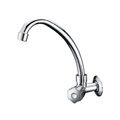 New Mechanical Long Necked Brass Black Kitchen cabinets Sink Faucet