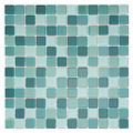 Mixed green crystal glass mosaic tiles