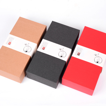 3 colors black tea paper box with sleeve