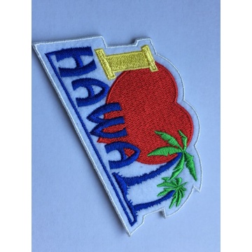 lron on embroidery coconut trees patches