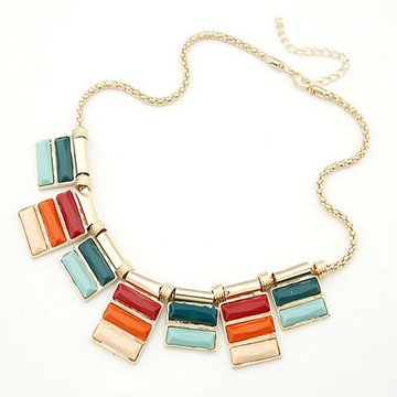 Corée Style Elegant Colorful Cubic Necklace Jewelry FN30