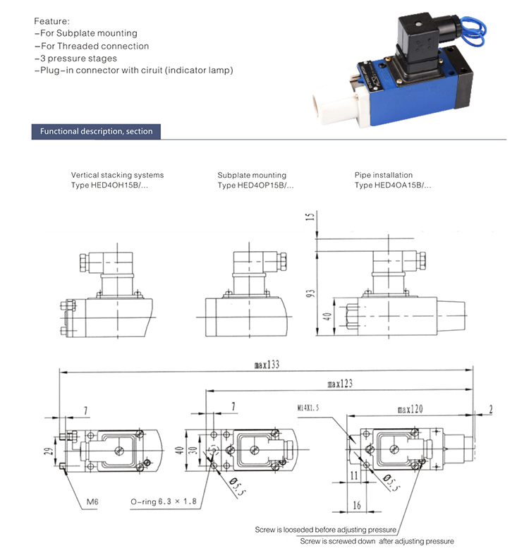 Hydraulic Adjustable Electrical Pressure Switch