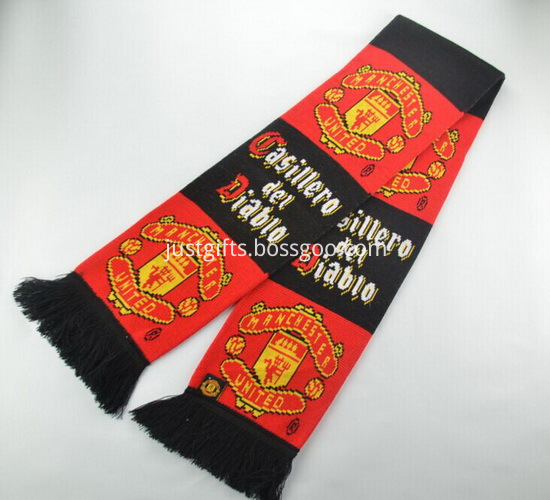 Promotional Double Jacquard Fabric Knitted Scarf3