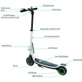 Scooter elétrico de duas rodas de mobilidade personalizada para adulto