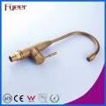 Fyeer Brass Body High Arc Antique Brass Kitchen Sink Faucet