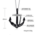 Fashion anchor diamond  stainless steel necklace pendant