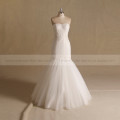 Dainty Sweetheart Pleated Crystal Wedding Gown Long Tail Two pieces