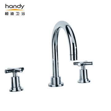 Double Handle Sink Brass Chrome Faucet
