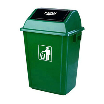 60 litros empujar plástico de basura al aire libre Bin (yw0024)
